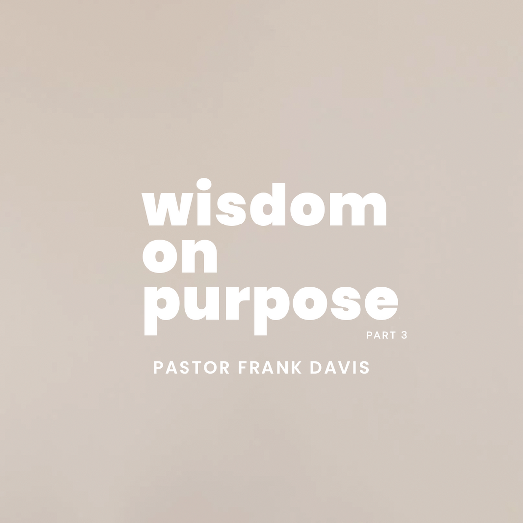 Wisdom on Purpose Part 3 - Toledo